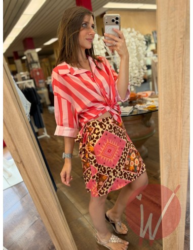 Camicia Righe Hawaii Blush