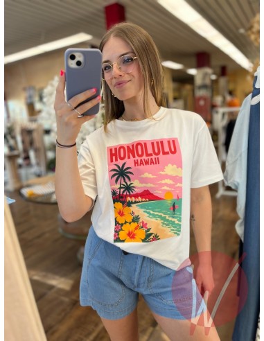T-Shirt Honolulu Bianco