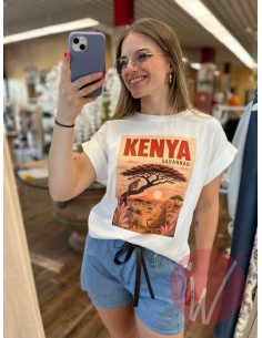 T-Shirt Kenya Bianco