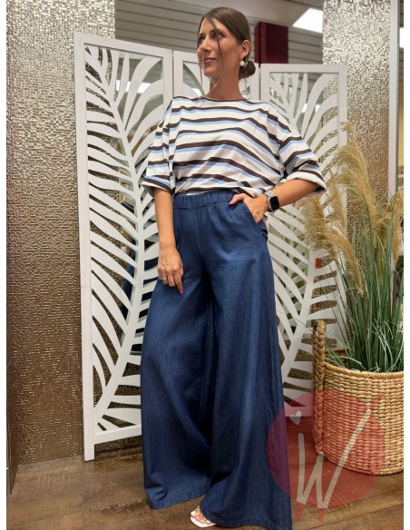 Pantalone Palazzo Chambray Delhi