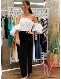 Longuette Drappeggio Audrey Nero
