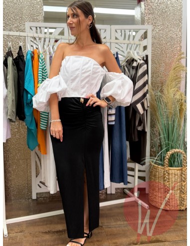 Longuette Drappeggio Audrey Nero