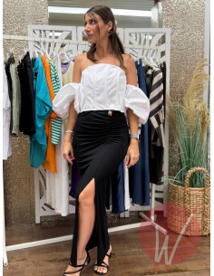 Longuette Drappeggio Audrey Nero 2