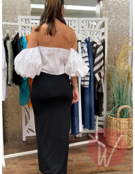 Longuette Drappeggio Audrey Nero