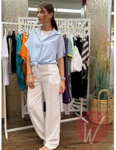 Pantalone Palazzo Paros Bianco 2