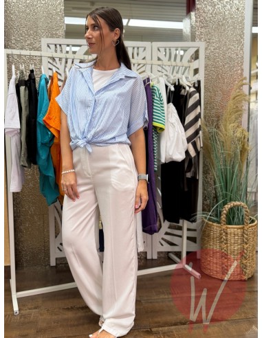 Pantalone Palazzo Paros Bianco
