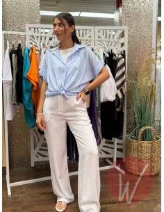 Pantalone Palazzo Paros Bianco