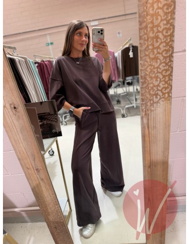 Pantalone Palazzo Sidney Modal Cioccolato