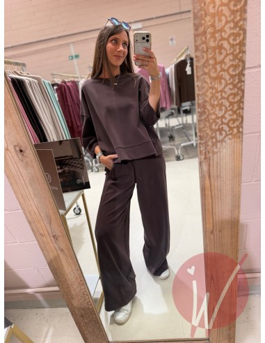 Pantalone Palazzo Sidney Modal Cioccolato