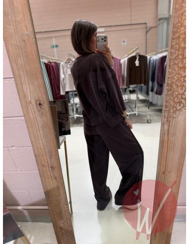 Pantalone Palazzo Sidney Modal Cioccolato