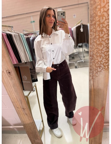 Camicia Ricamo Prugna