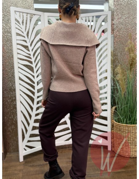 Pull Zip Hope Beige Melange