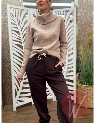 Pull Zip Hope Beige Melange