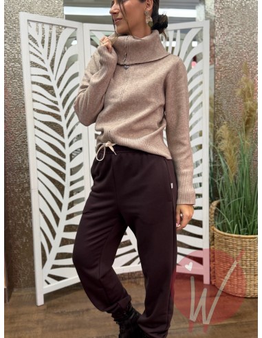 Pull Zip Hope Beige Melange