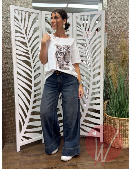 T-Shirt Tiger Bianco