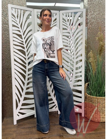 T-Shirt Tiger Bianco
