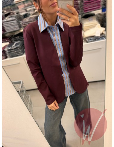 Giacca Panama Slim Bordeaux