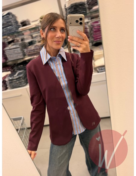 Giacca Panama Slim Bordeaux