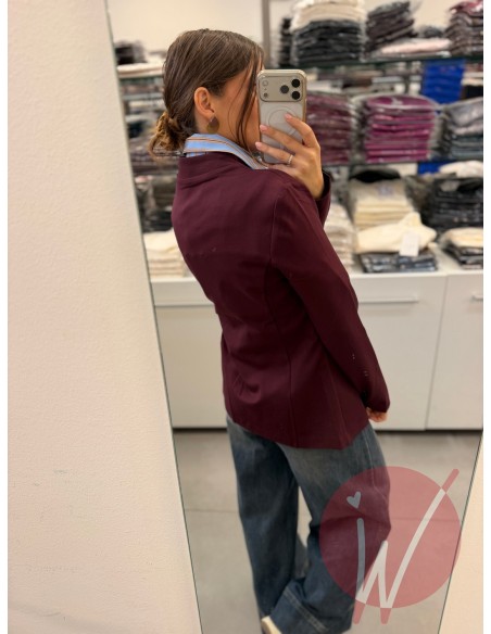 Giacca Panama Slim Bordeaux