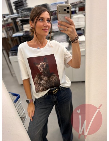 T-Shirt CatGlam Bianco