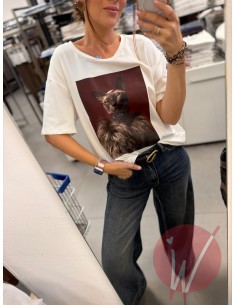 T-Shirt CatGlam Bianco 2
