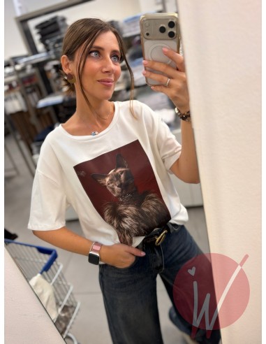 T-Shirt CatGlam Bianco