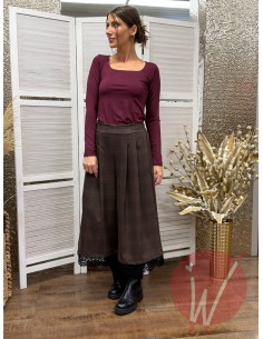 Pantalone Gaucho Check Moro 2