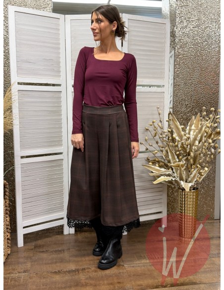 Pantalone Gaucho Check Moro