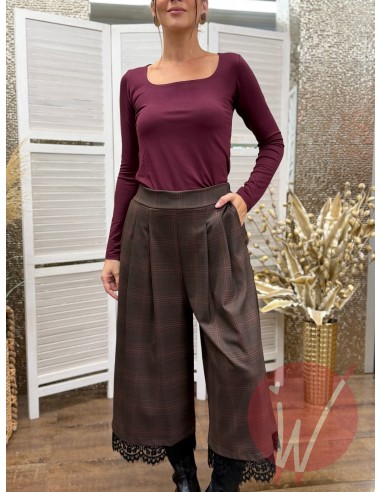 Pantalone Gaucho Check Moro