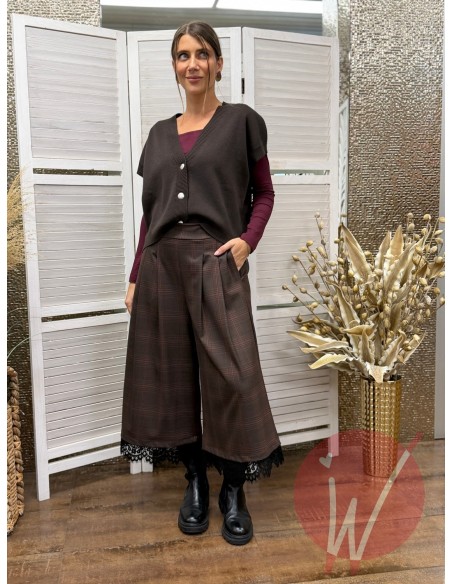 Pantalone Gaucho Check Moro