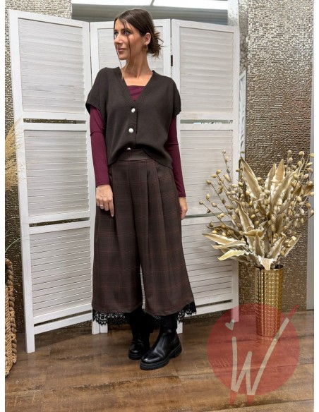 Pantalone Gaucho Check Moro
