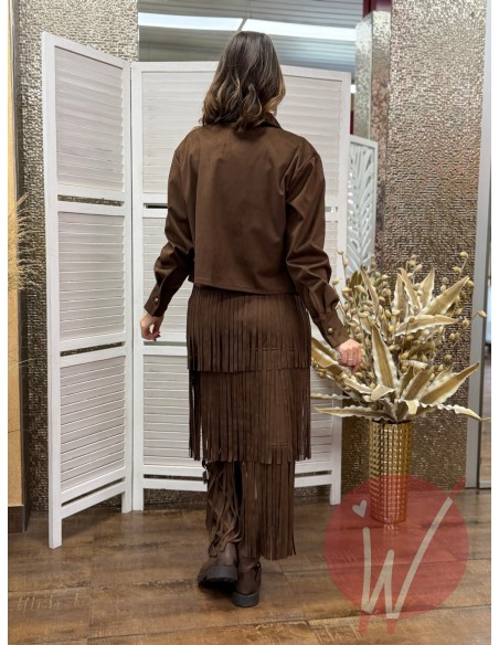 Giacca Frange Suede - VICOLO