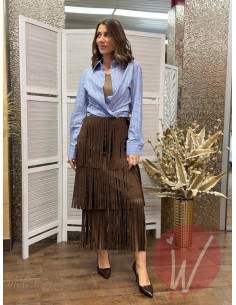 Longuette Frange Suede - VICOLO