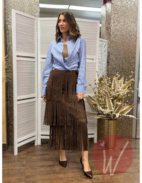 Longuette Frange Suede - VICOLO