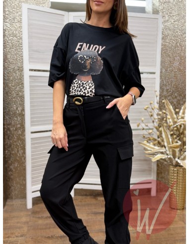 T-Shirt Enjoy Nero