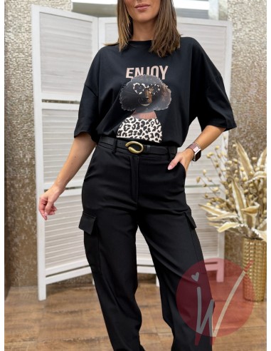 T-Shirt Enjoy Nero