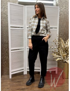 Pantalone Sigaretta Panama Nero