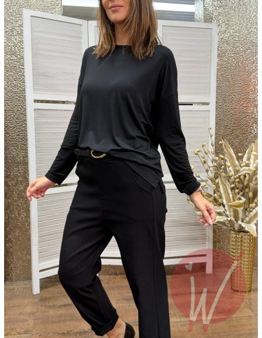 T-Shirt Jillian Nero- VICOLO
