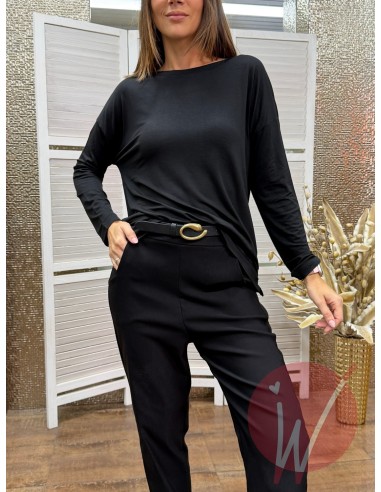 T-Shirt Jillian Nero- VICOLO