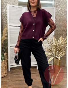 Gilet Benny Bordeaux