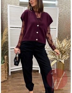 Gilet Benny Bordeaux 2