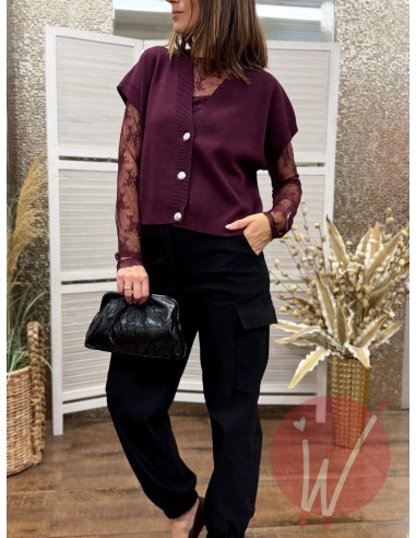 Gilet Benny Bordeaux