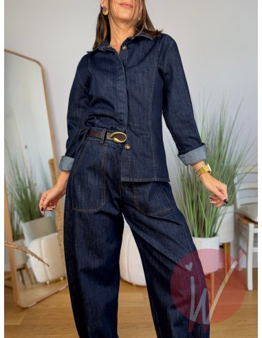 Camicia Denim Boston Blu Notte