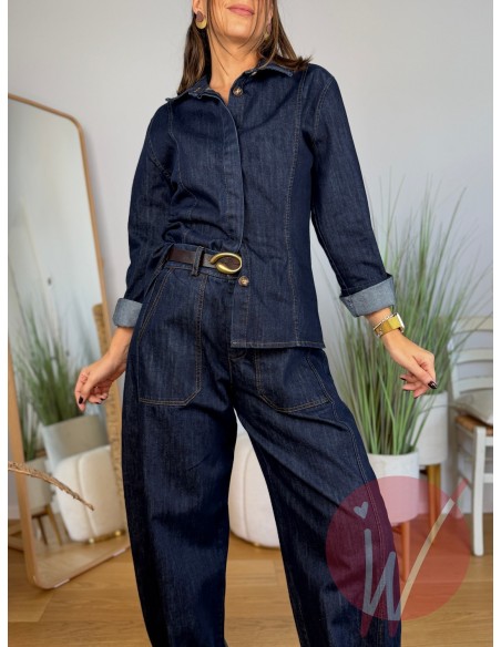 Camicia Denim Boston Blu Notte