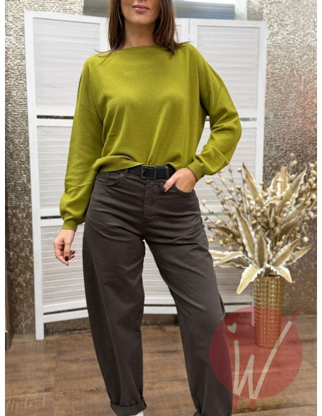 Maglia Basic Greta Verde Oliva