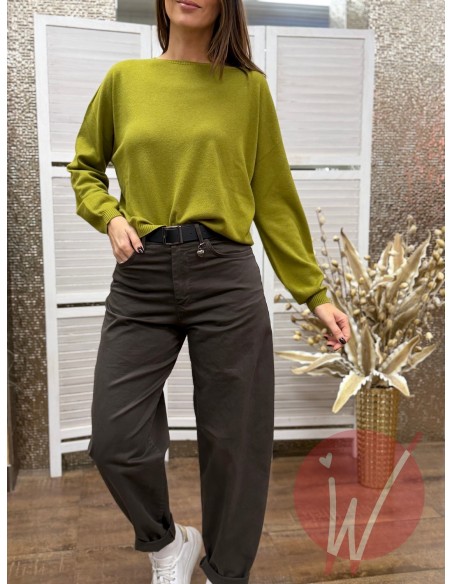 Maglia Basic Greta Verde Oliva