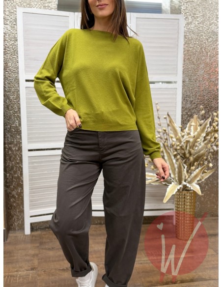 Maglia Basic Greta Verde Oliva