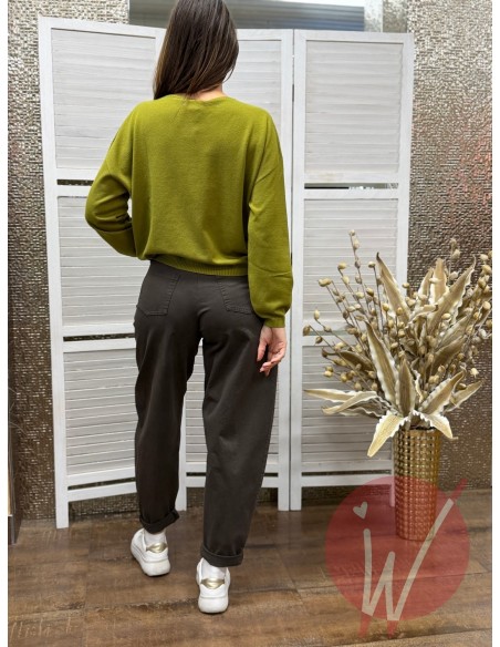 Maglia Basic Greta Verde Oliva