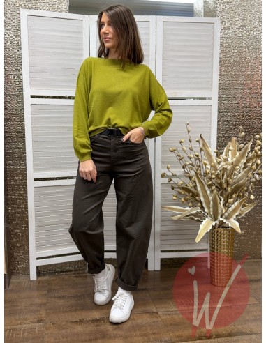 Maglia Basic Greta Verde Oliva