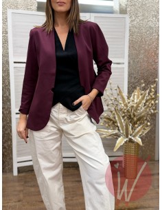 Giacca Panama Slim Bordeaux 2